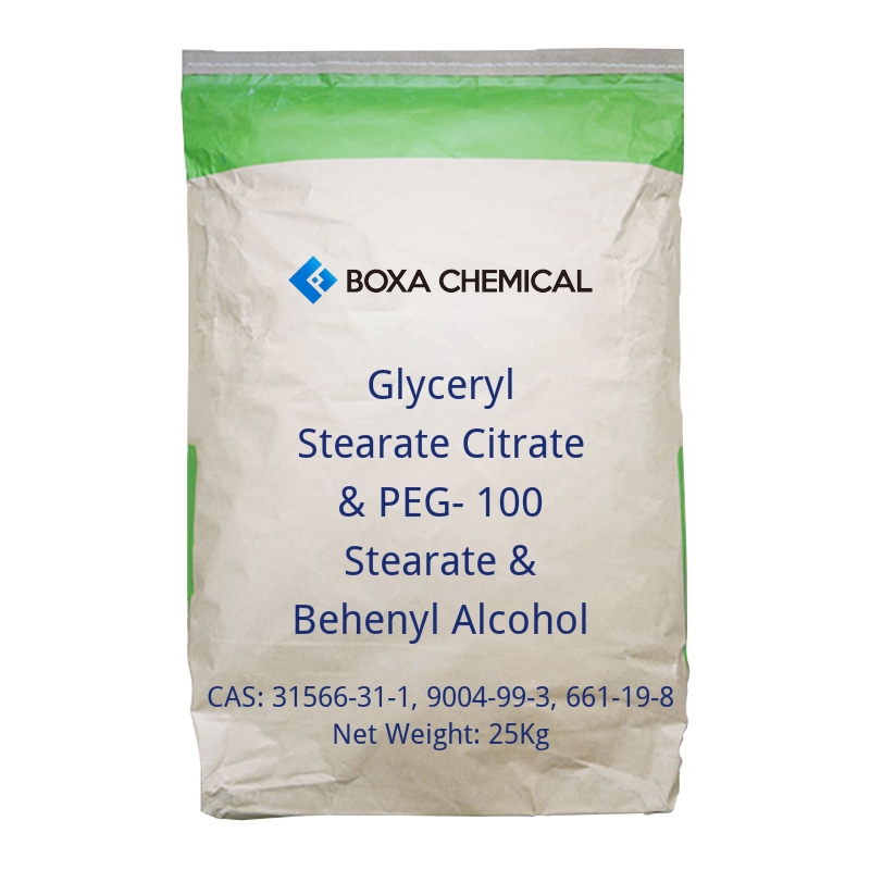 Glyceryl Stearate Citrate & PEG-100 Stearate & Behenyl Alcohol-cas-31566-31-1, 9004-99-3, 661-19-8